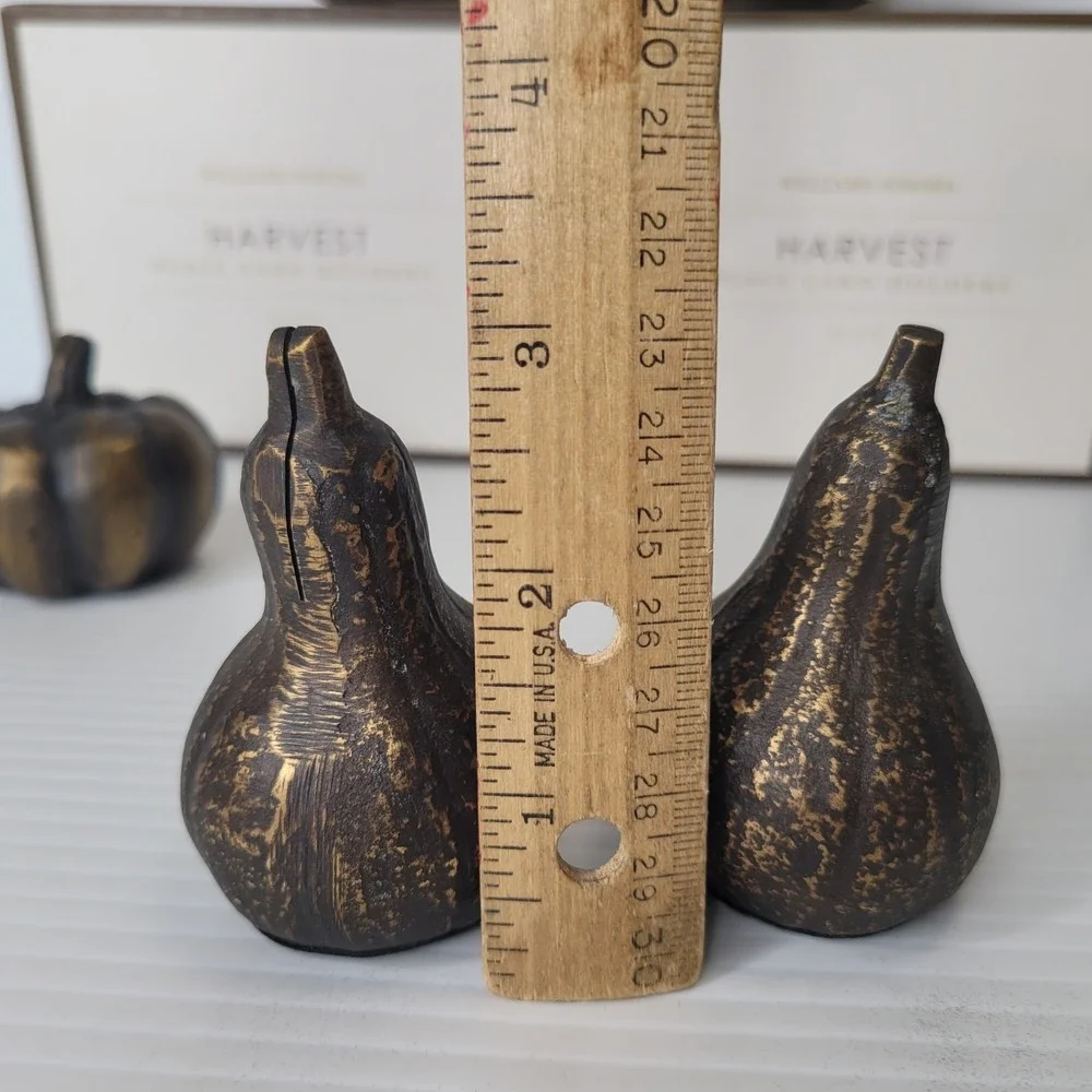 Williams Sonoma Harvest Gourd Pumpkin 4 Place Card Holders New Old Stock‎ RARE